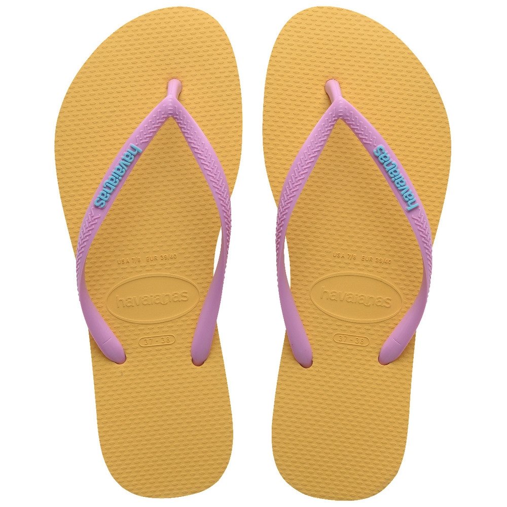 Havaianas Slim Logo Pop-Up Amarelo Caja 41/2