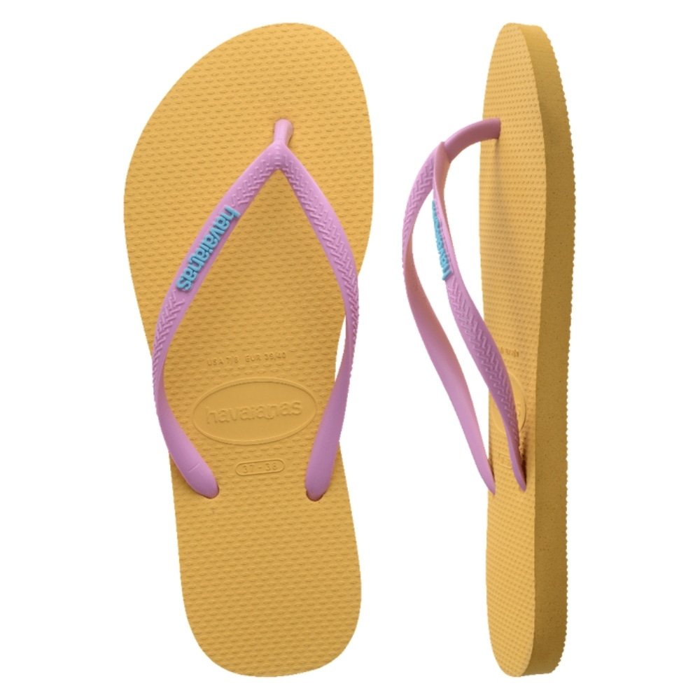Havaianas Slim Logo Pop-Up Amarelo Caja 41/2