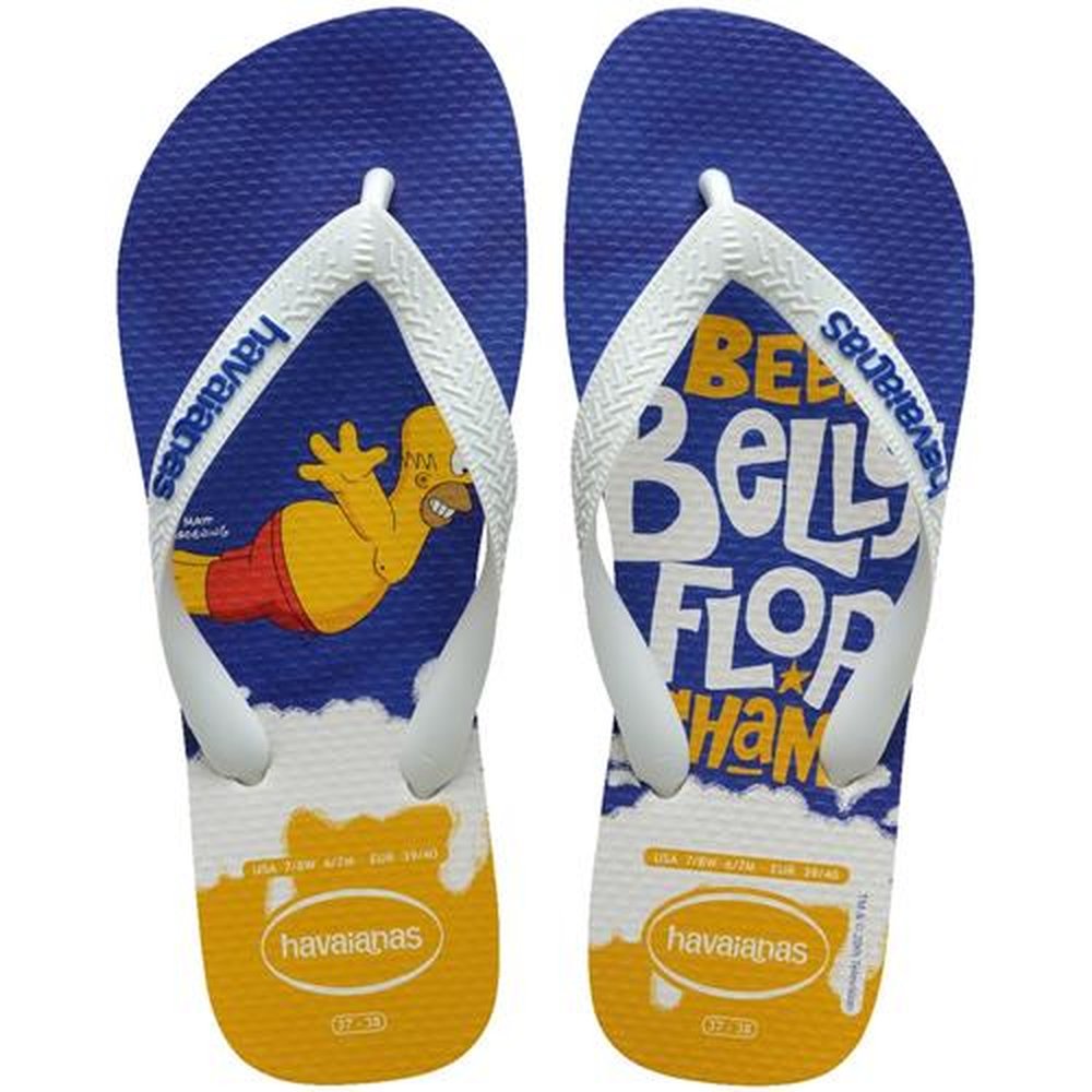 Havaianas Simpsons Branco/Azul Estrela 41/2