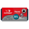 Saco de Lixo Condor Rolo Preto 30 Litros - Embalagem com 30 Unidades
