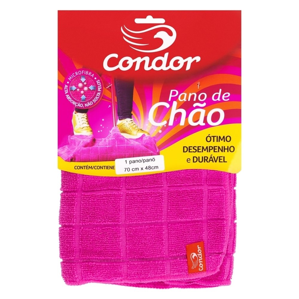 Pano para Limpeza Condor Microfibra 70cmx50cm - Embalagem com 24 Unidades