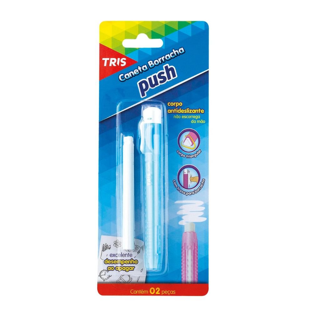 Caneta Borracha Push + Refil Bister Com 2 Pacotes Summit