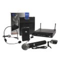 Microfone Sem Fio Com Receptor E 1 Microfone Bastão E 1 Microfone De Headset Lapela 585,70 + 578,50 MHz