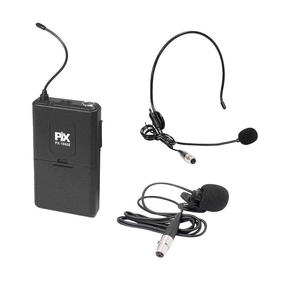 Microfone Sem Fio Com Receptor E 1 Microfone De Headset Lapela 595,10 MHz