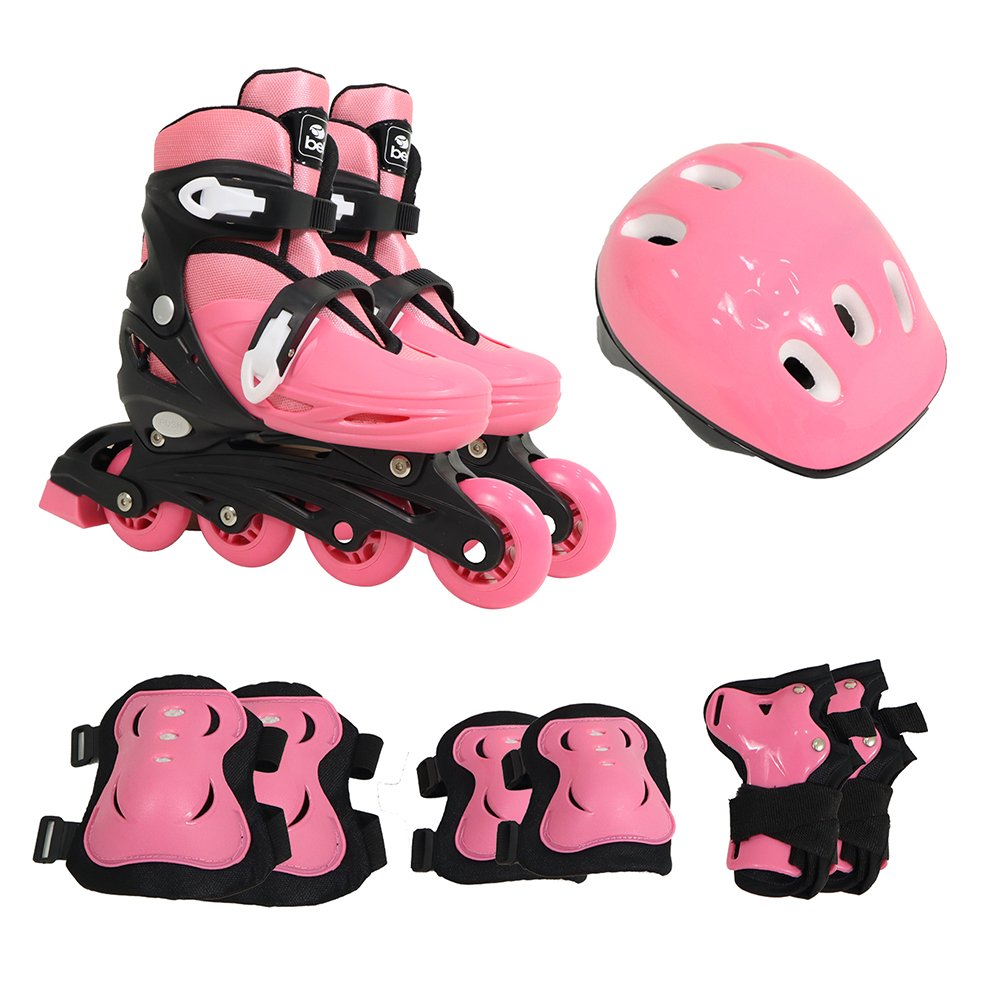 Kit Patins Inline Radical com Luva, Capacete, Joelheira e Cotoveleira G (37- 40) Bel