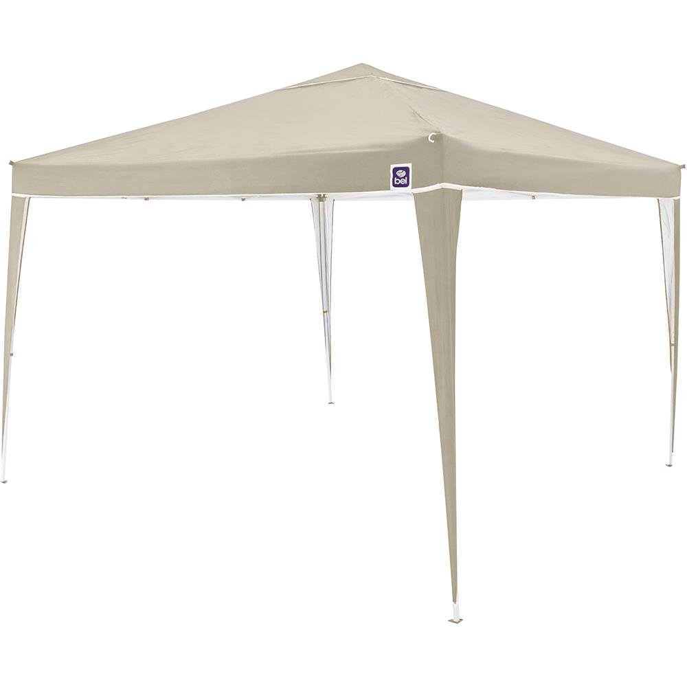Tenda Gazebo 3m x 3m Dobrável Aluminio Bege Bel