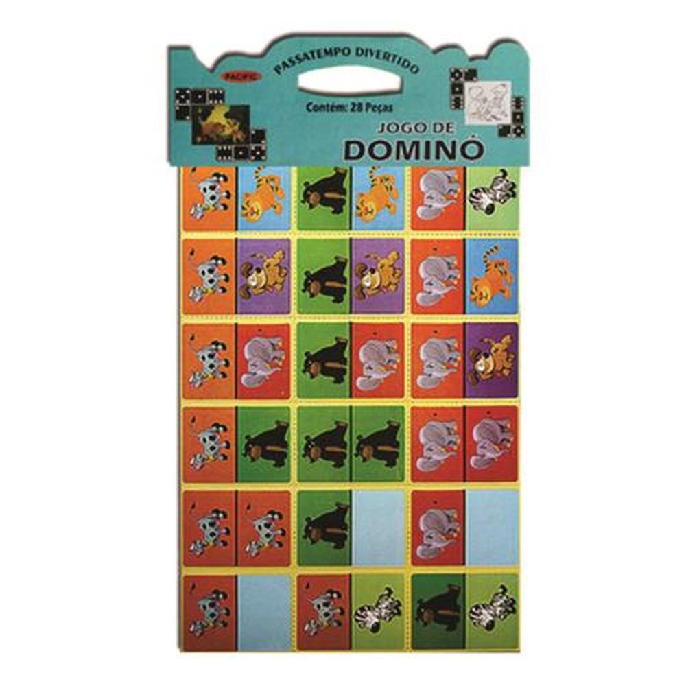 Jogo Domino Contém 2 Folhas 28 peças Mix 2 Modelos