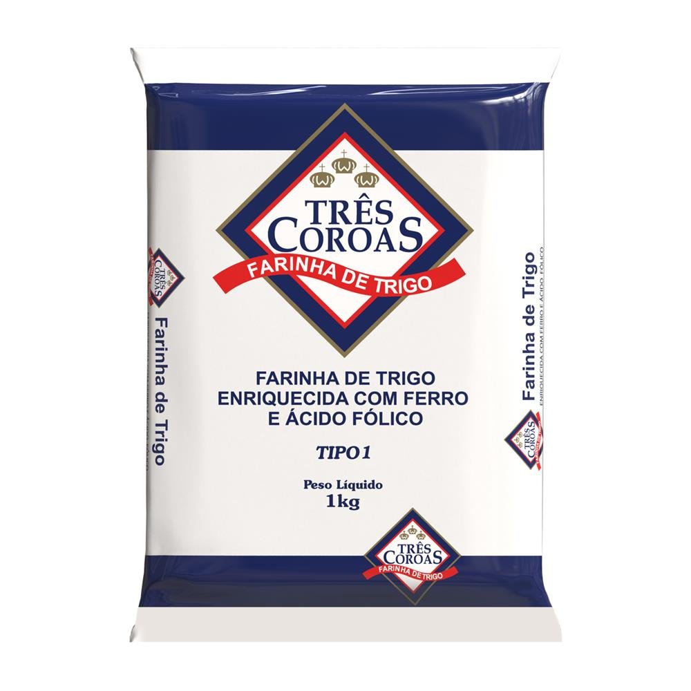Farinha de Trigo Três Coroas Tipo 1 - Plástico 10x1kg