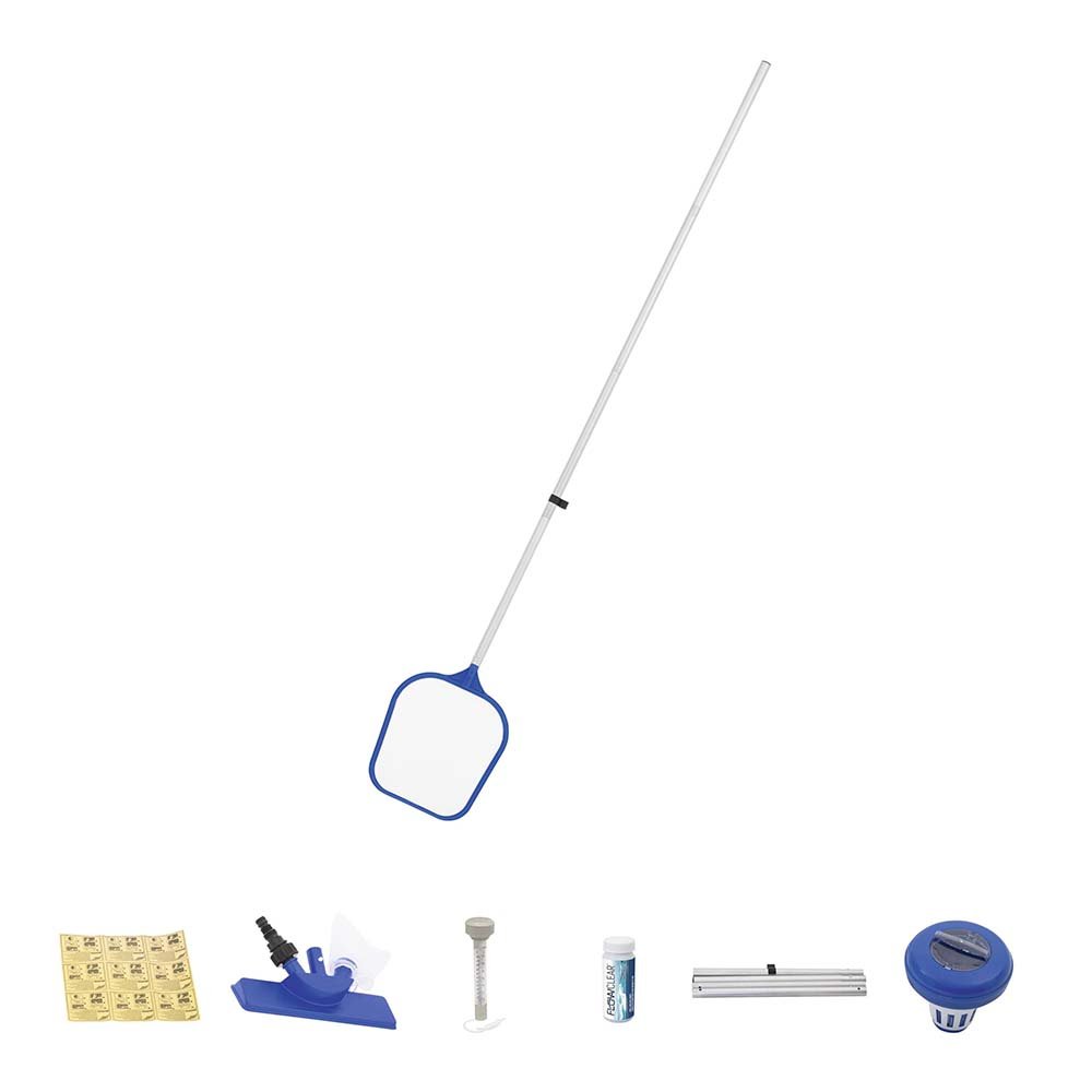 Conjunto de acessórios de piscina c/ 1 kit de manutenção Bestway 58195