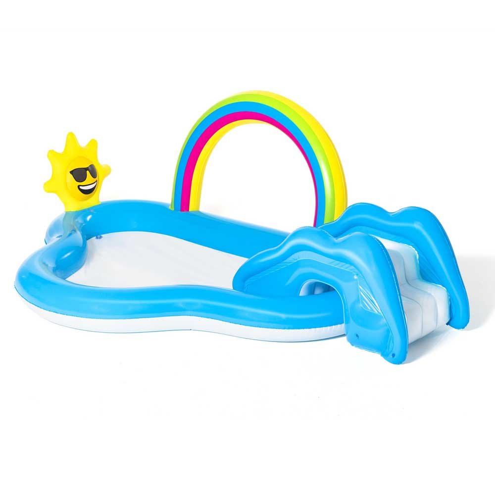 Play Center Arco-Íris Inflável c/ Escorregador 2,57m x 1,45m x 91cm Bestway 53092
