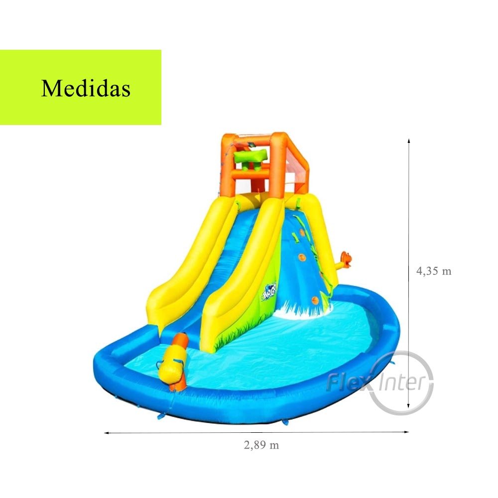 Mega Parque Aquático Inflável Splashmore 4,35m x 2,86m x 2,67m 220V Bestway 53345