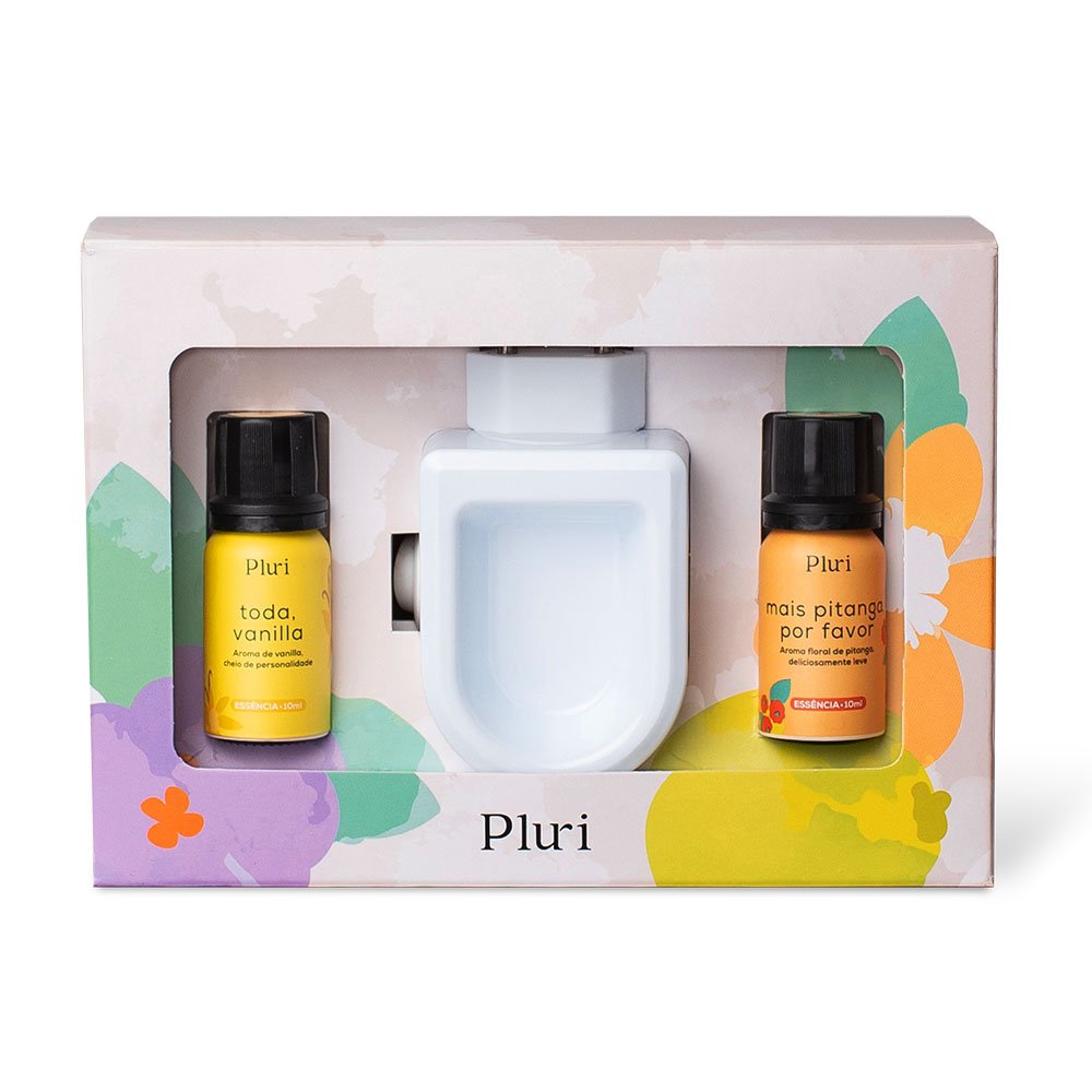 Kit Presente Pluri - Difusor Elétrico + 2 Essências: Vanilla E Pitanga