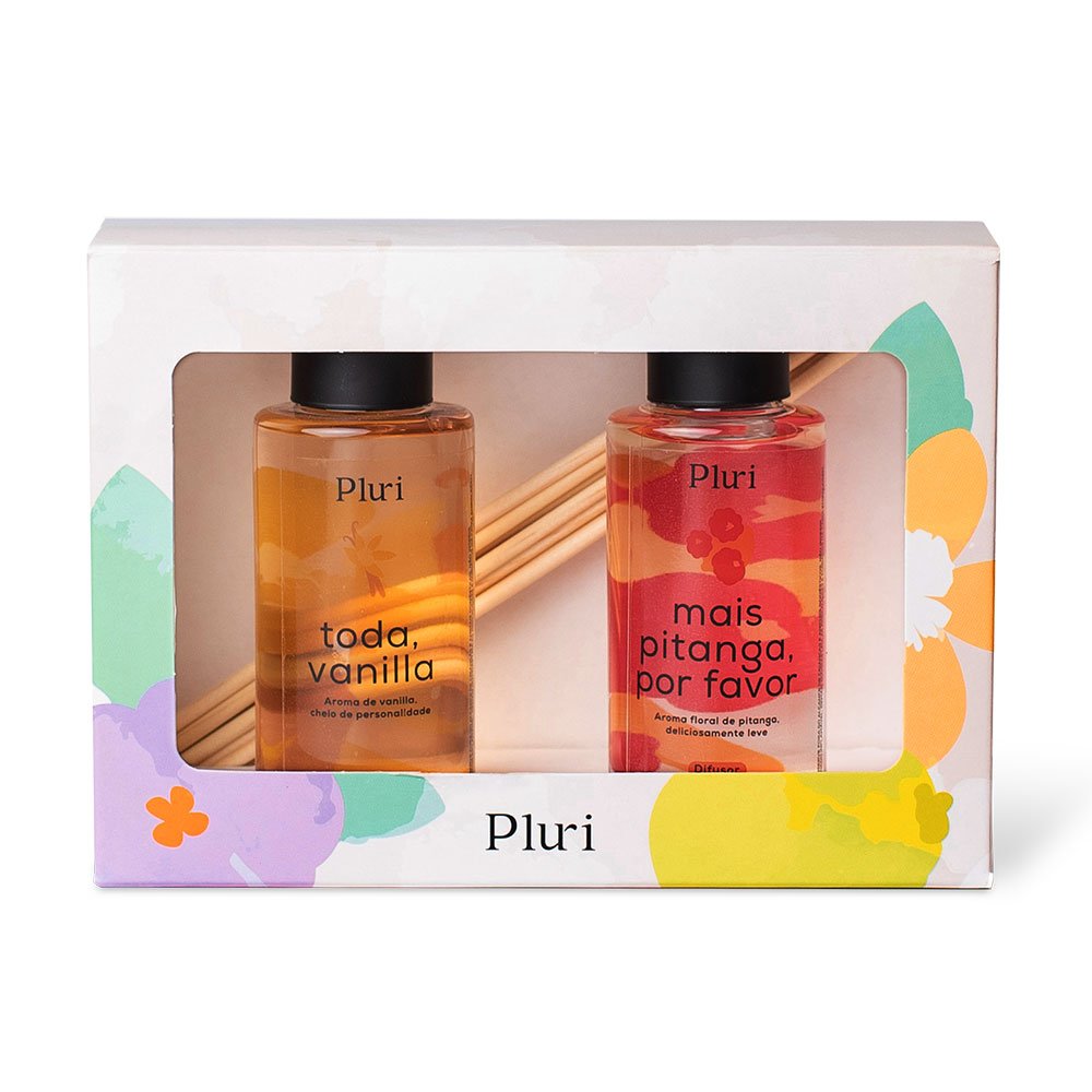 Kit Presente Pluri - Difusor De Varetas 120ml: Vanilla + Pitanga