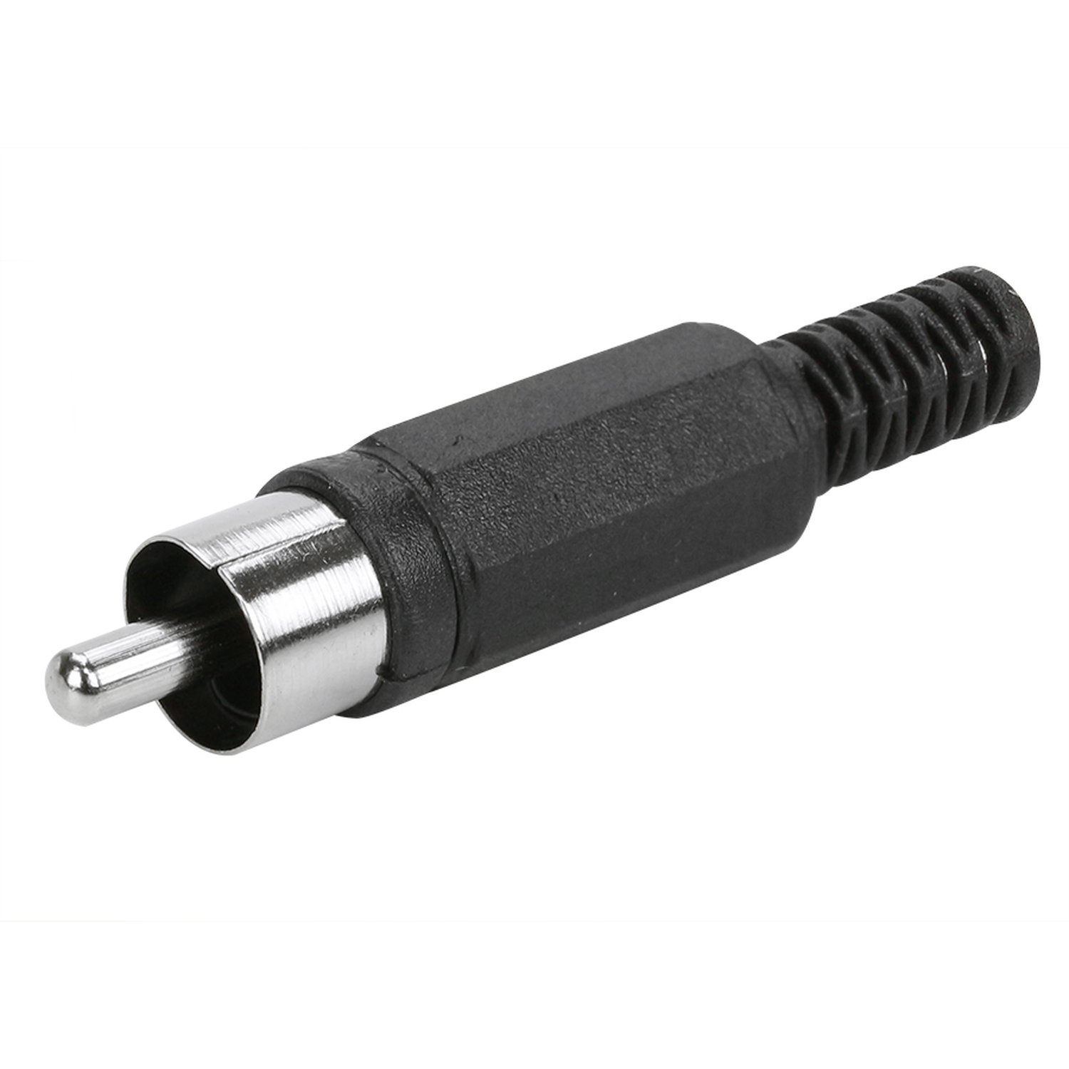 Plug RCA Plástico - Macho - Preto