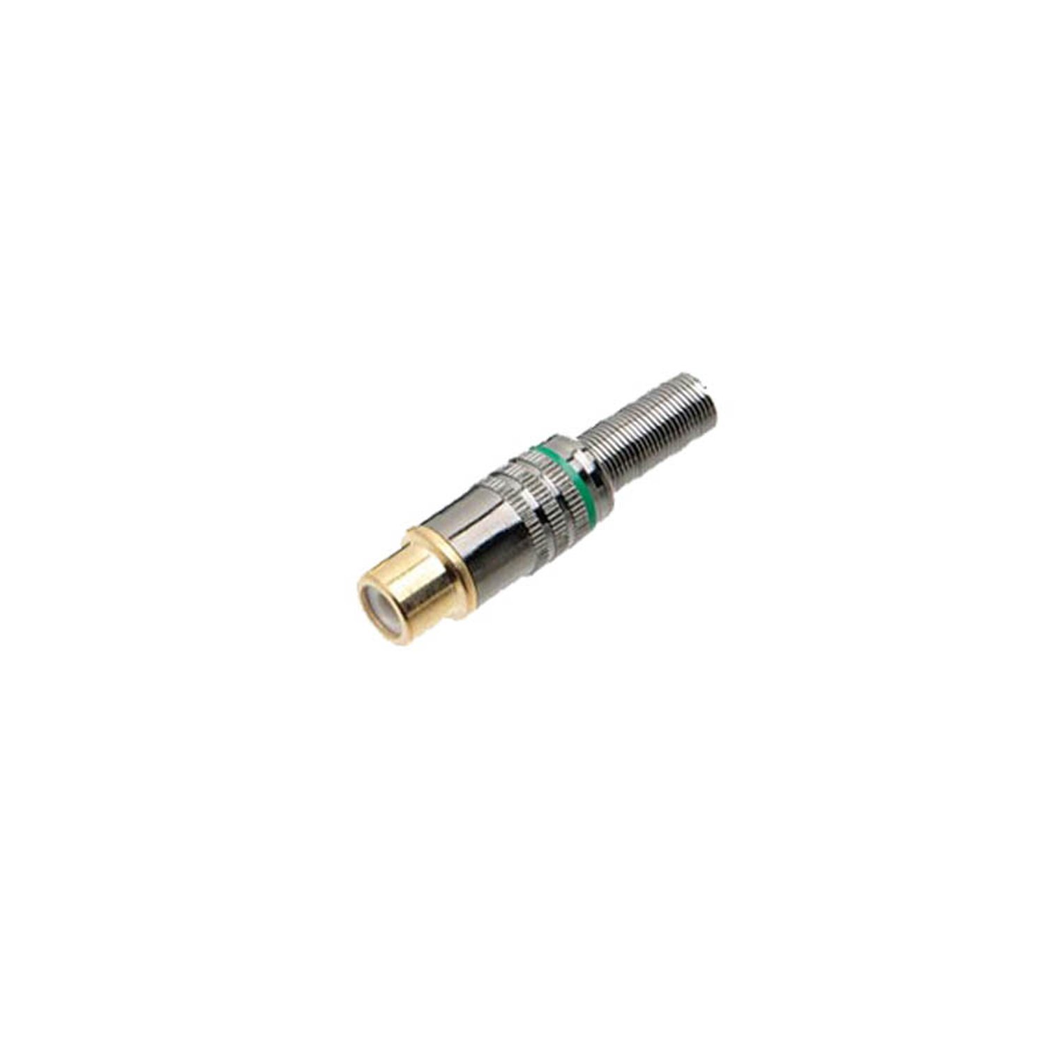 Jack RCA Grafite - 6MM Ponta Gold Fêmea - Verde