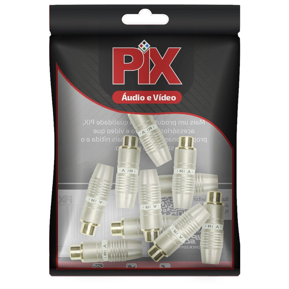 Jack RCA Modern - 6MM Profissional - Ponta Gold Fêmea - Branco