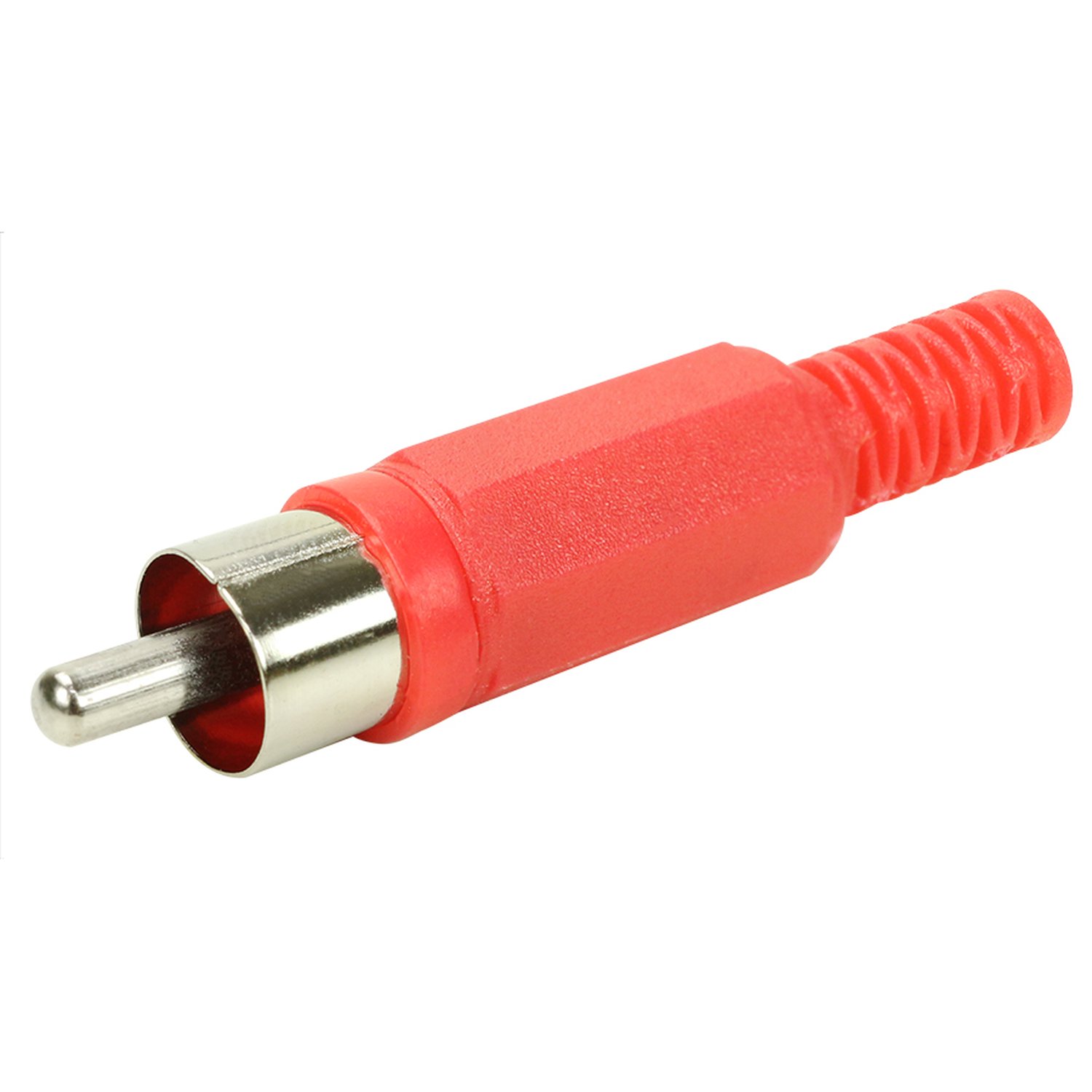 Plug RCA Plástico - Macho - Vermelho