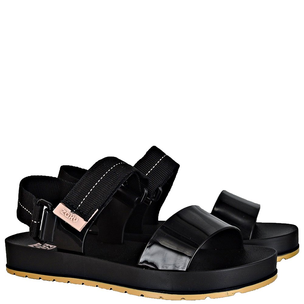 Sandalia Zaxy Way Papete Preto - Grade com 12 pares