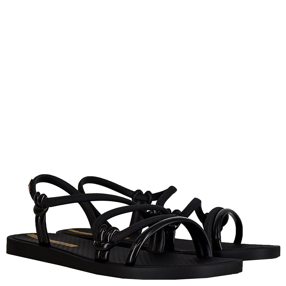 Sandalia Ipanema Solar Preto - Preto - Grade com 12 pares