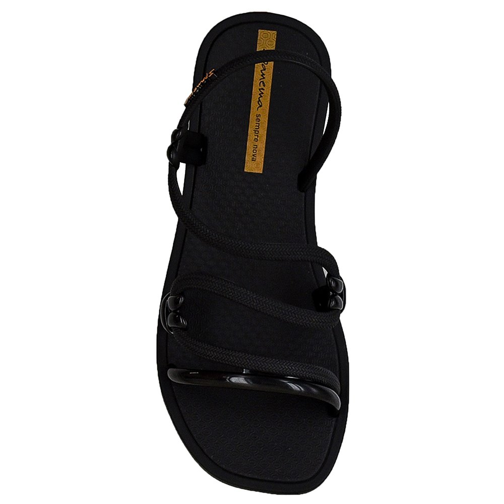 Sandalia Ipanema Solar Preto - Preto - Grade com 12 pares