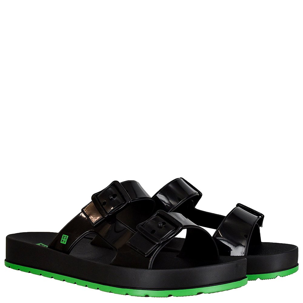 Sandalia Zaxy Flash Tamanco Preto - Grade com 12 pares