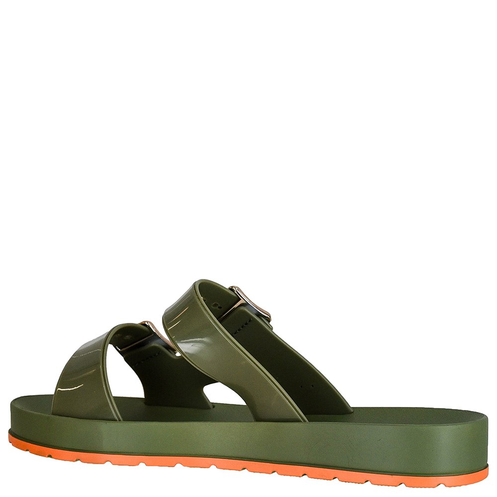 Sandalia Zaxy Flash Tamanco Verde Escuro - Grade com 12 pares