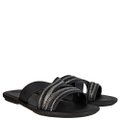 Sandalia Grendha Buriti Rafia Slide Preto - Grade com 12 pares