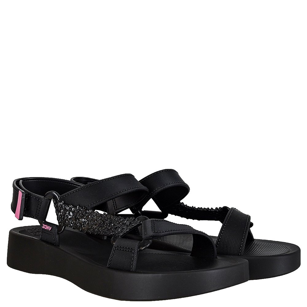Sandalia Zaxy Primavera Papete Preto - Grade com 12 pares