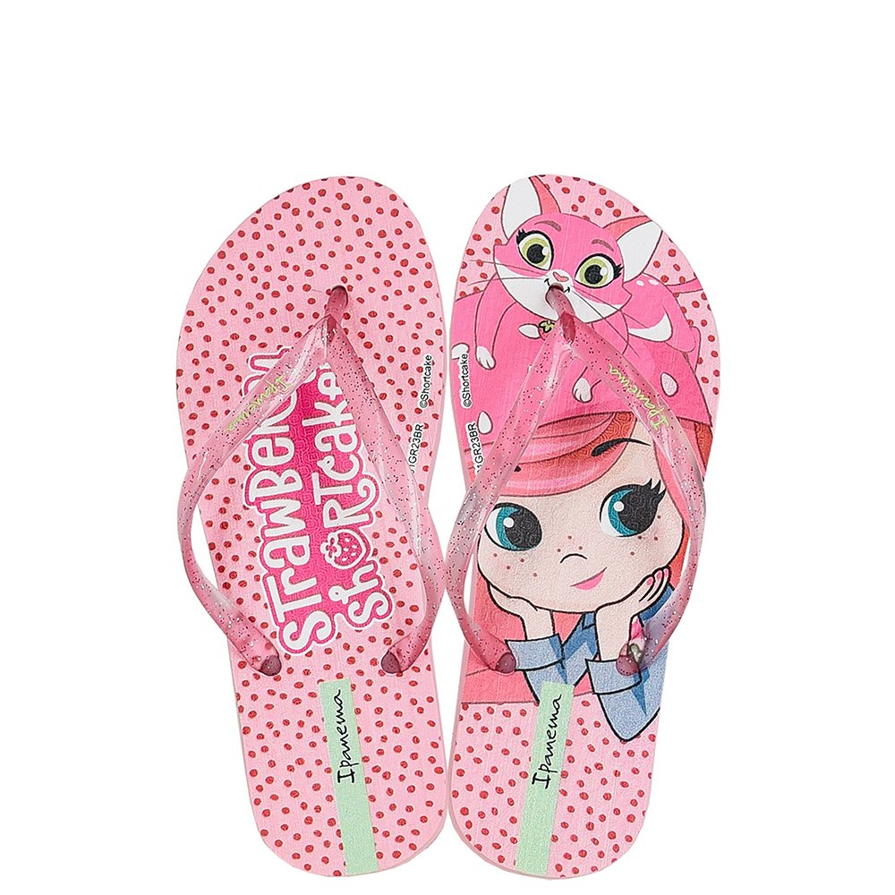 Chinelo Infantil Moranguinho 25510 Rosa - Grade com 12 pares
