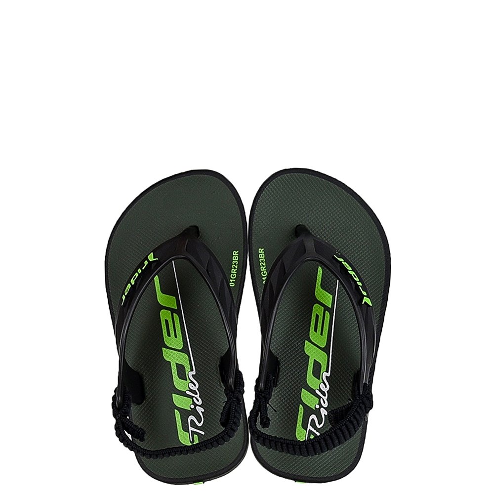Chinelo Bebe Rider Street Fun 11810 Preto - Verde - Grade com 12 pares