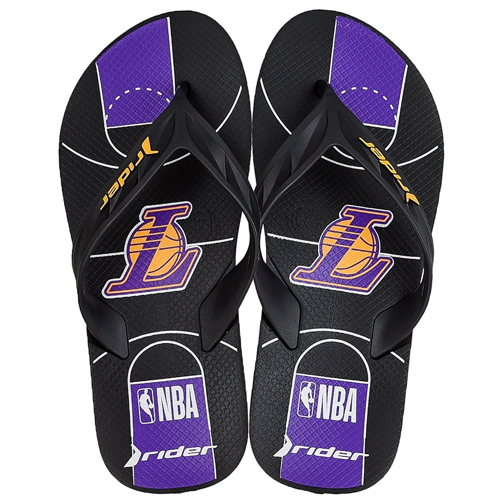 Chinelo Masculino Rider Street Nba Dedo Preto - Roxo - Grade com 12 pares