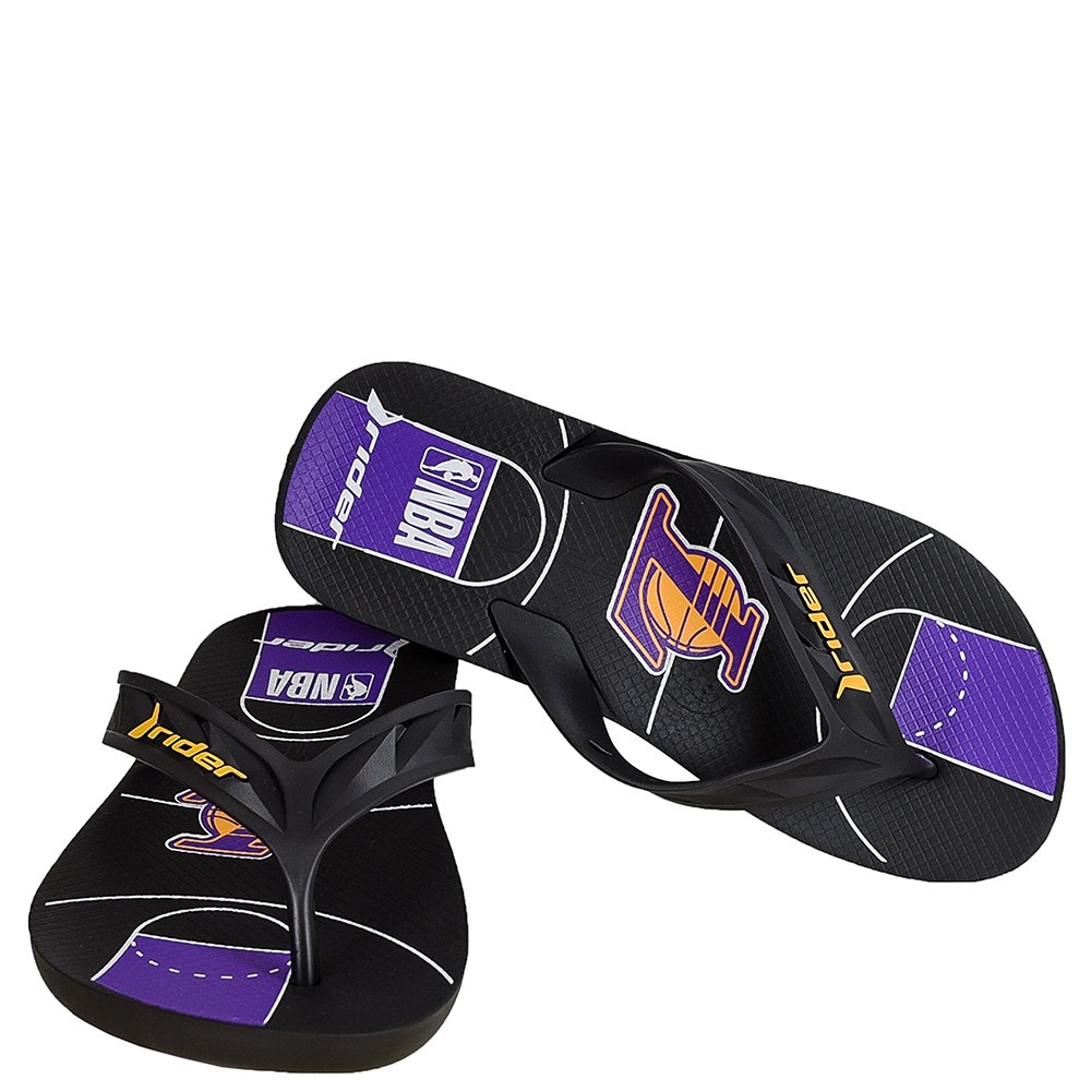 Chinelo Masculino Rider Street Nba Dedo Preto - Roxo - Grade com 12 pares