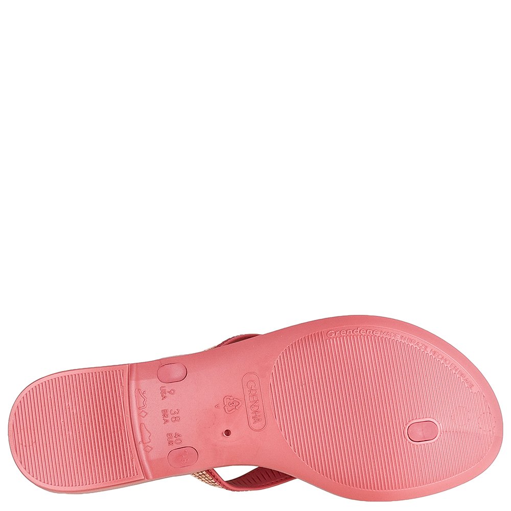 Sandalia Grendha Mais Acai Icone Rasteira Vermelho - Grade com 12 pares