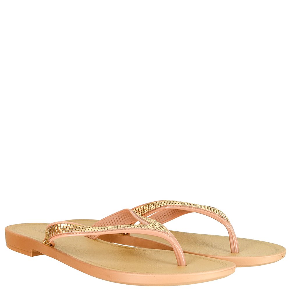 Sandalia Grendha Mais Acai Icone Rasteira Bege - Grade com 12 pares