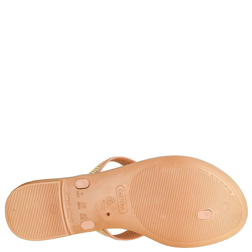 Sandalia Grendha Mais Acai Icone Rasteira Bege - Grade com 12 pares