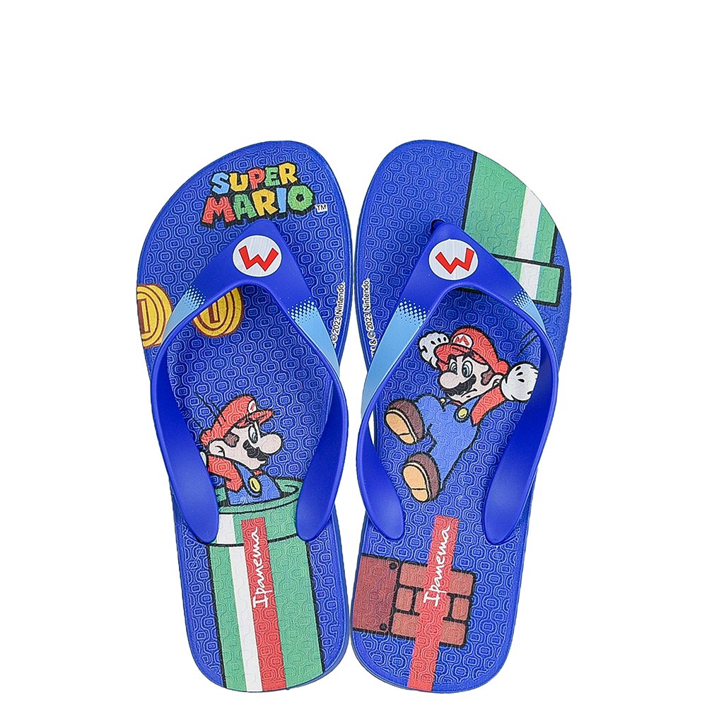 Chinelo Infantil Super Mario Ipanema Azul - Grade com 12 pares