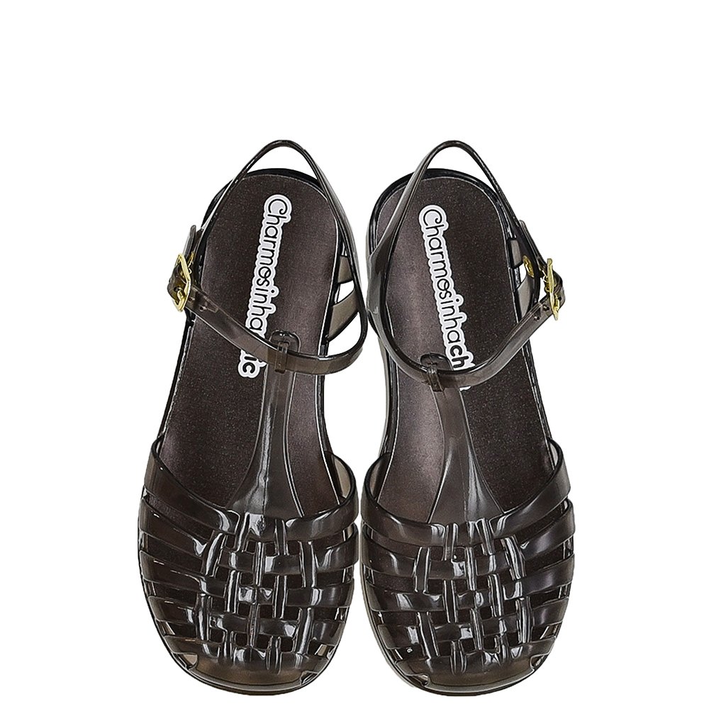 Sandalia Infantil Charmosinha Cinza Escuro - Grade com 12 pares