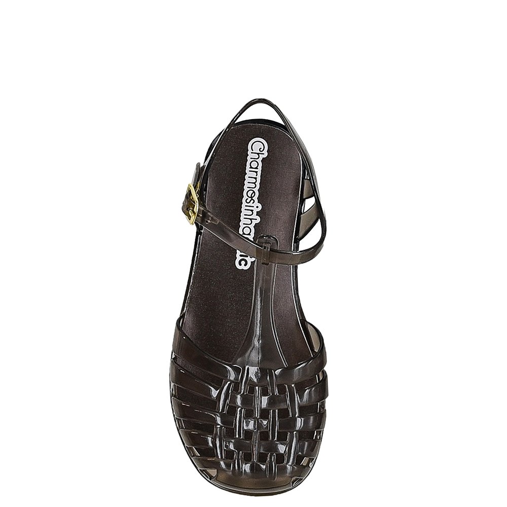 Sandalia Infantil Charmosinha Cinza Escuro - Grade com 12 pares
