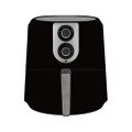 Fritadeira Elétrica Analógica PSGHOME Air Fryer 127V Preto 8L