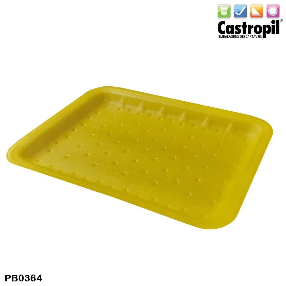 Bandeja Isopor Fr03 Amarela 400 Unidades Fibraform