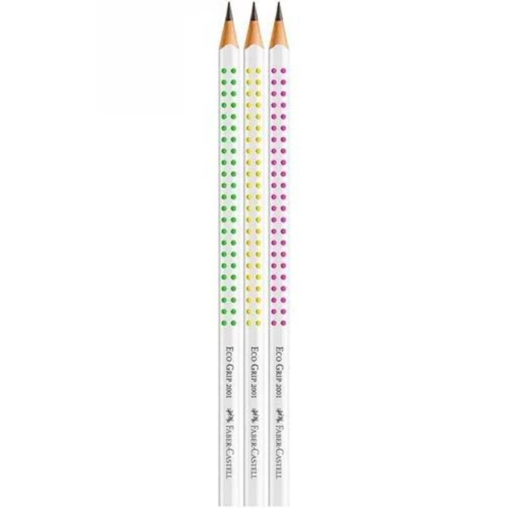 Ecolapis Grafite Grip Neon Amarelo/rosa/verde Faber