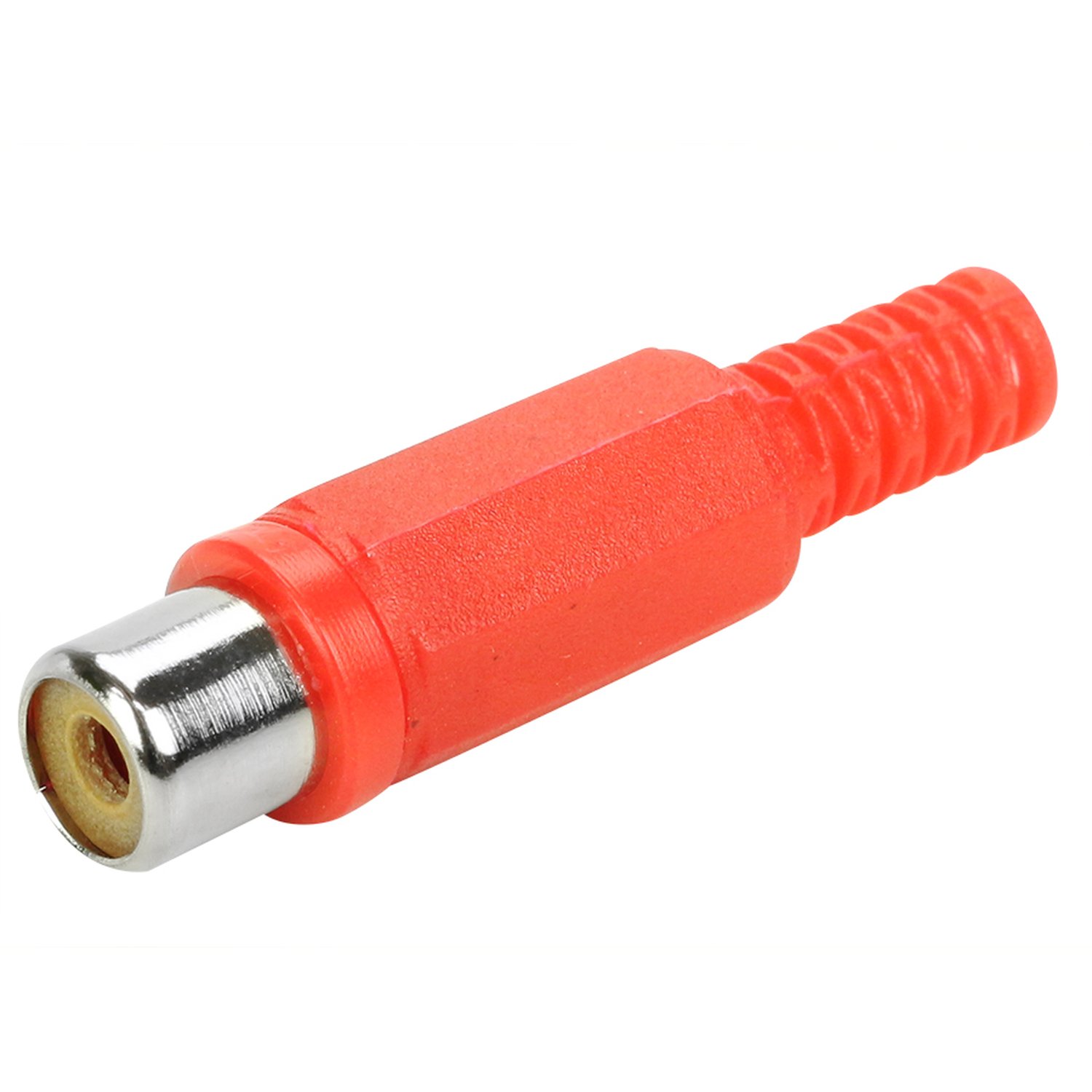 Jack RCA Plástico - Vermelho - Fêmea