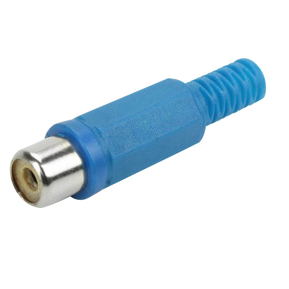 Jack RCA Plástico - Azul - Fêmea