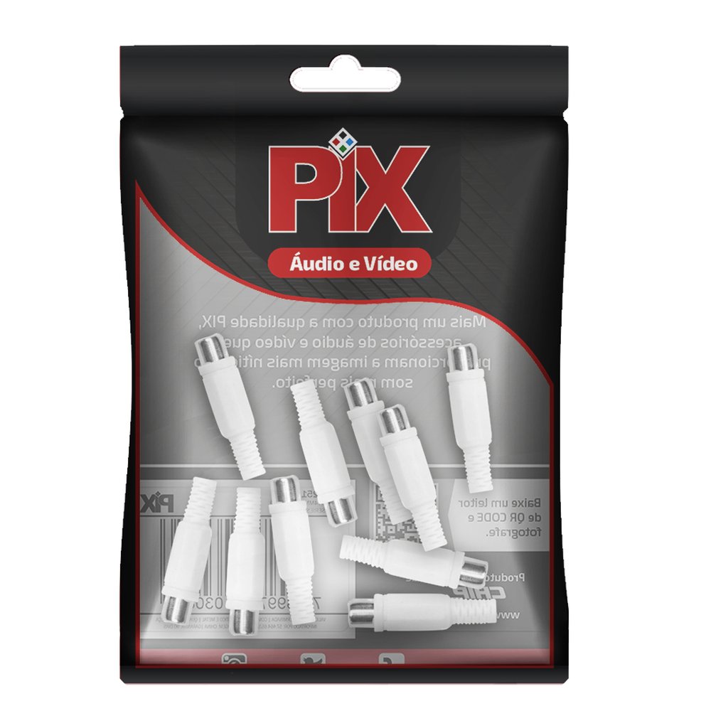 Jack RCA Plástico - Branco - Fêmea