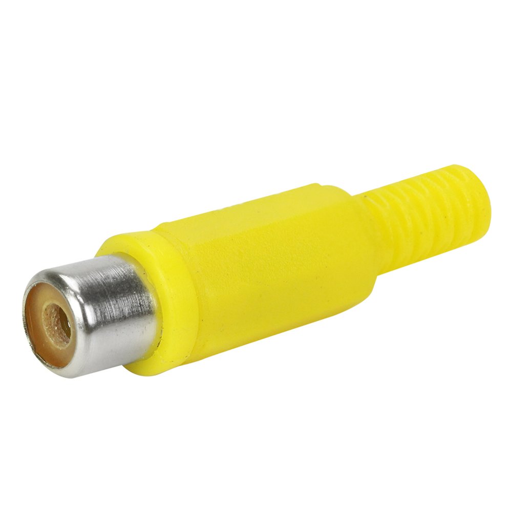 Jack RCA Plástico - Amarelo - Fêmea