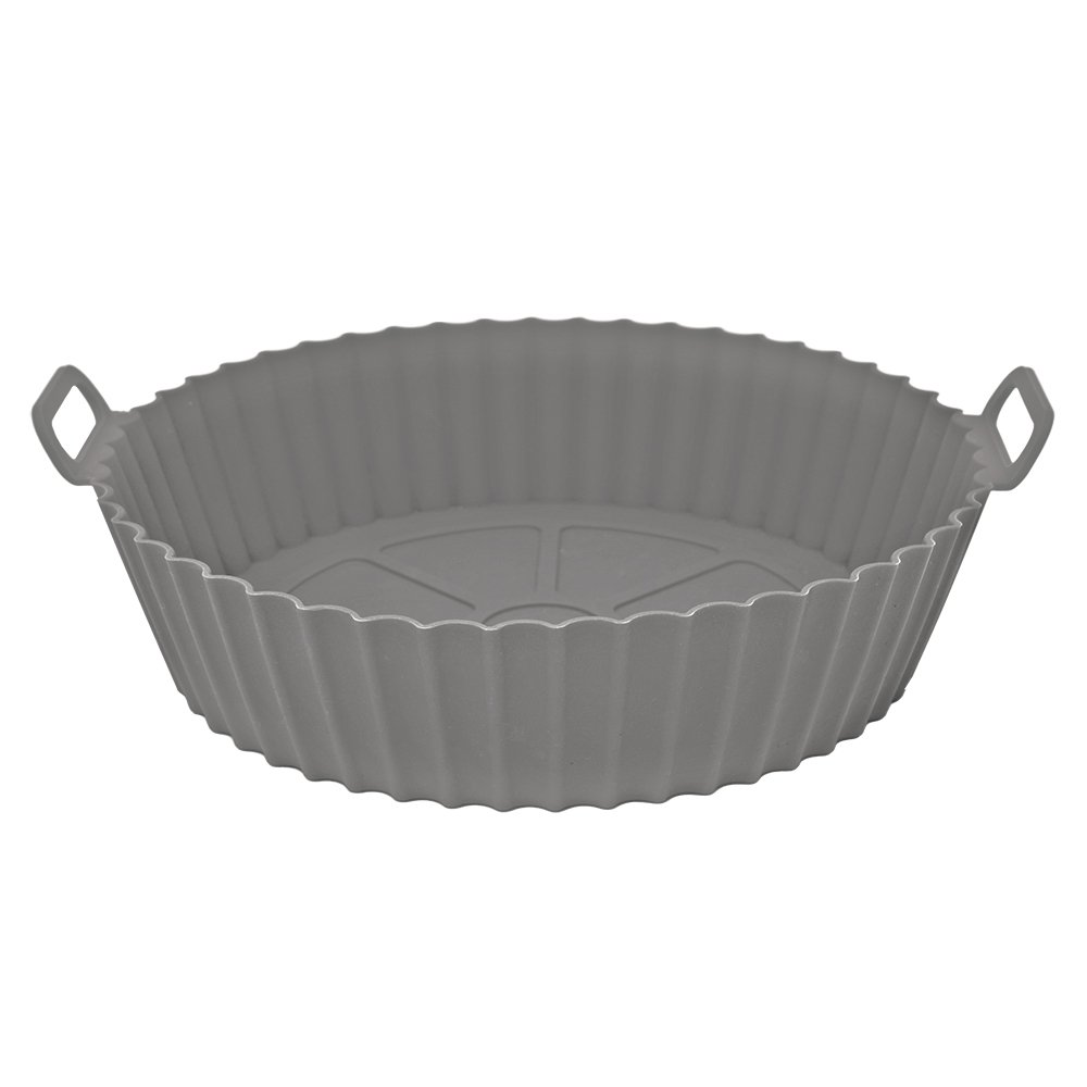 Panela de Silicone para Fritadeira Redonda 22cm Cinza Mimo Style