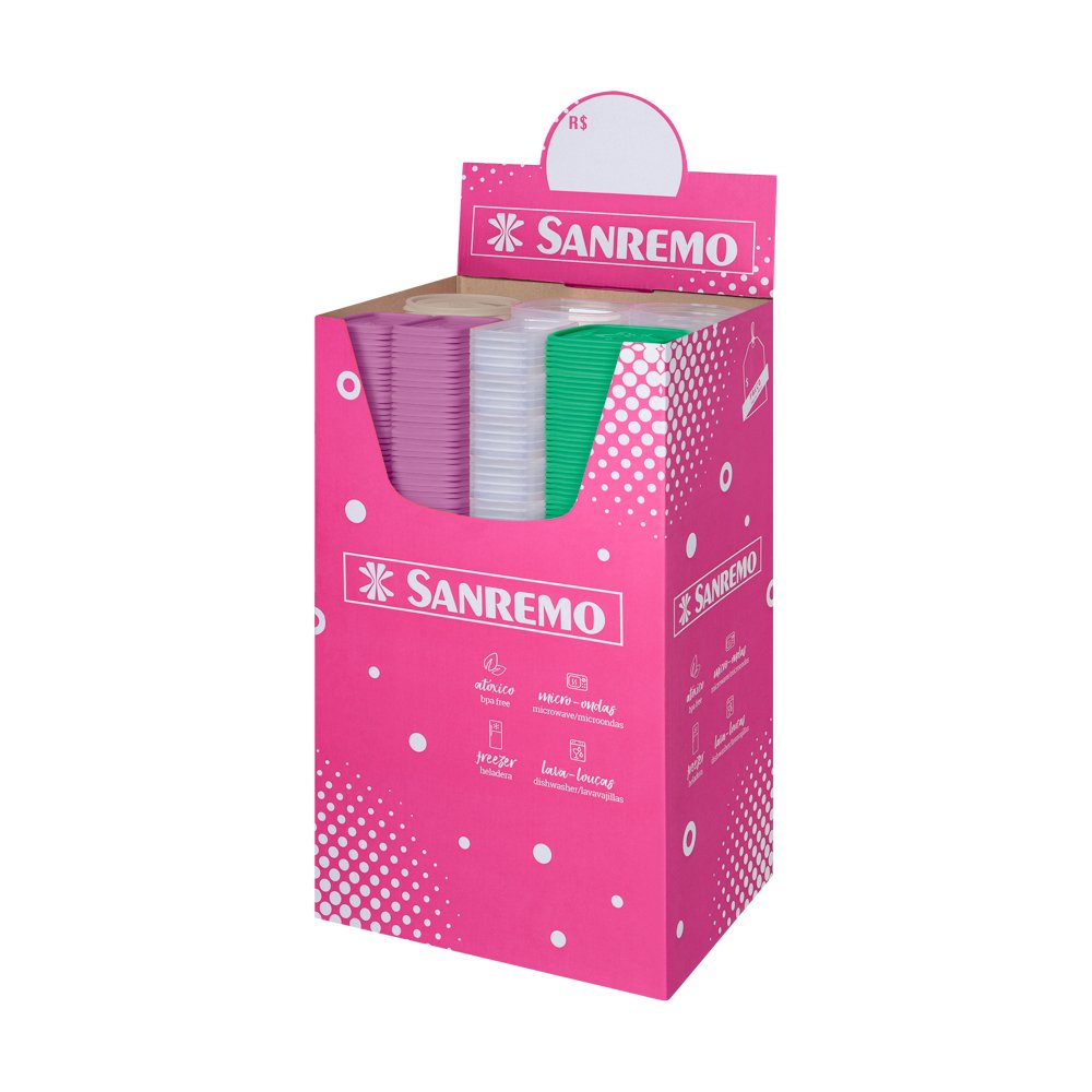 Caixa Container Promocional Potes Plasticos Sanremo 282 Pecas