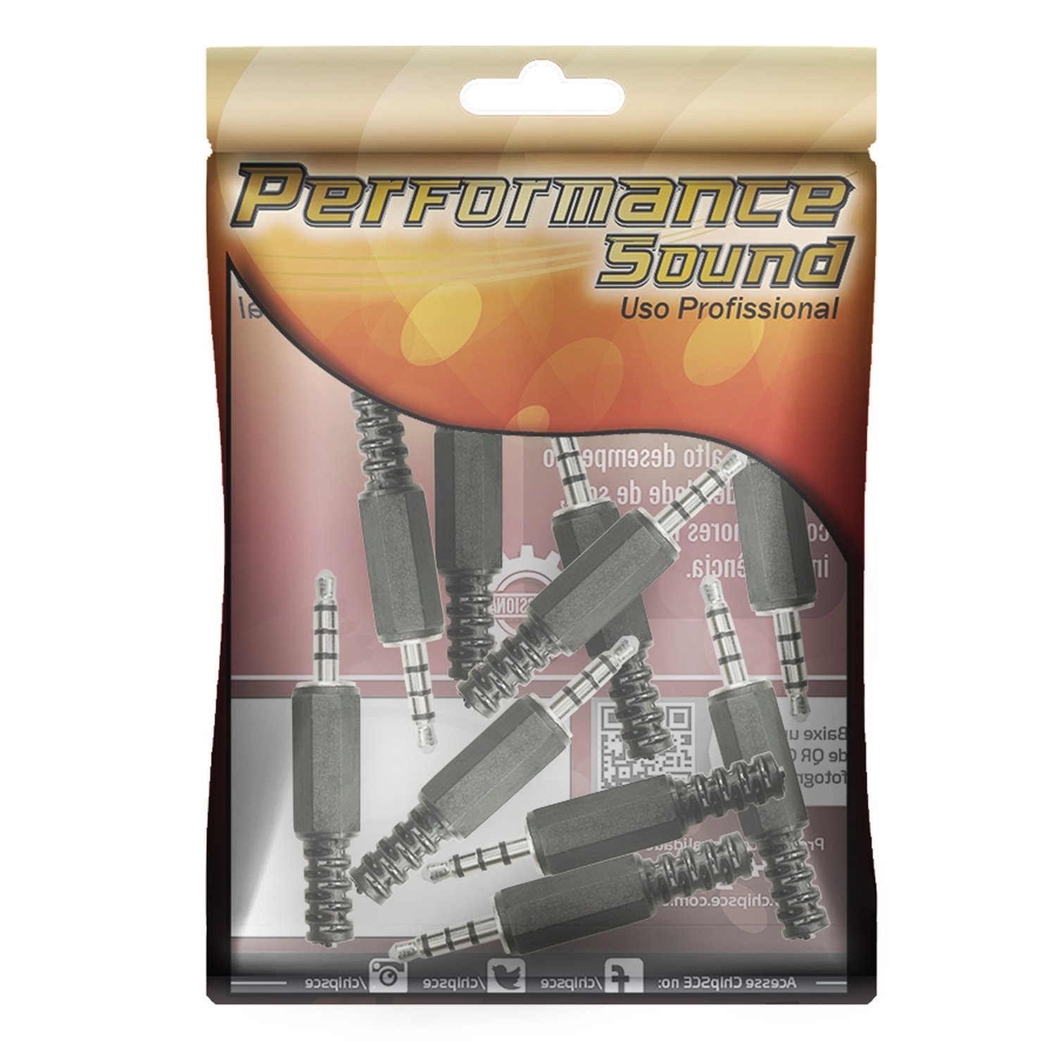 Plug P3 Plástico - P3 Estéreo (P4C)