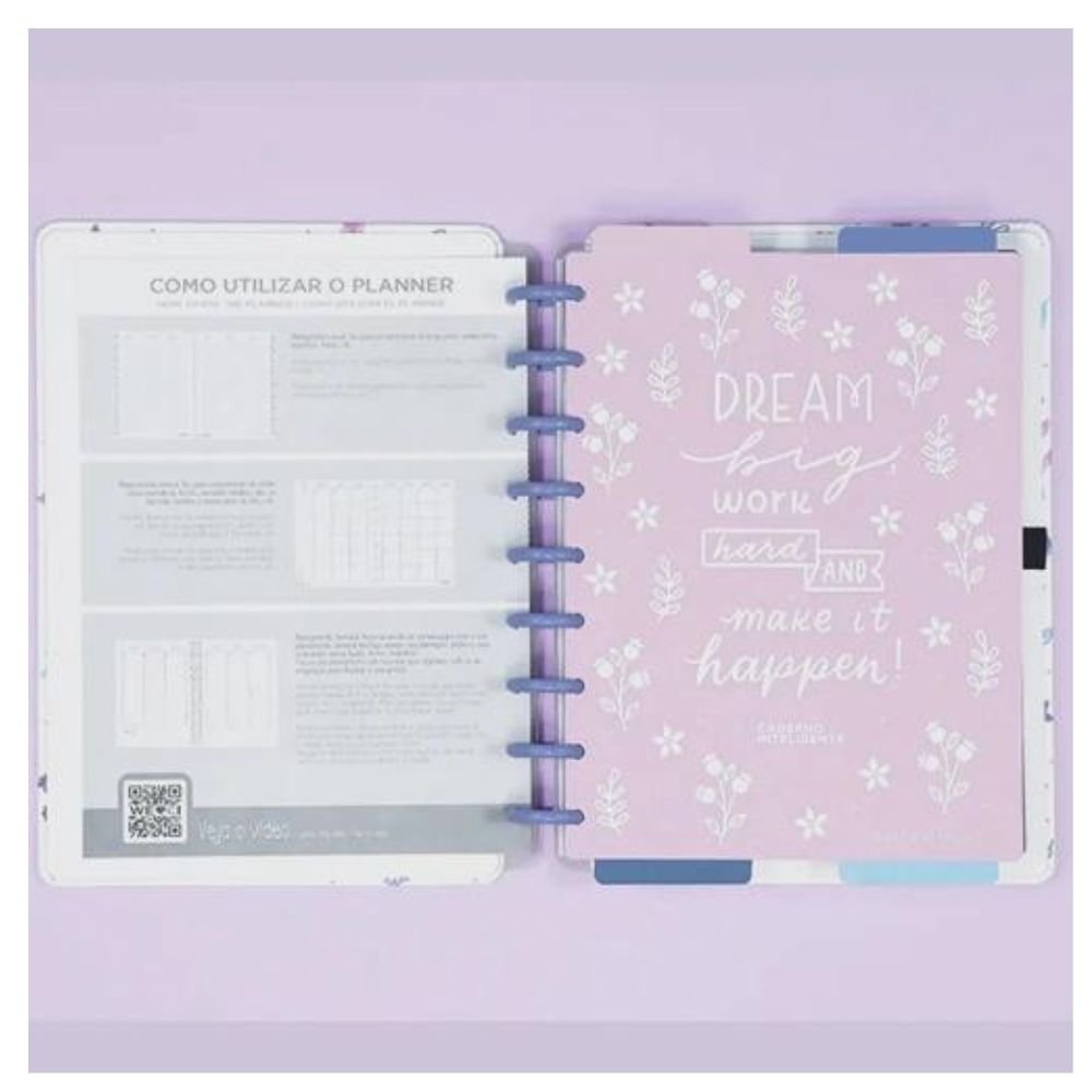 Planner Ci Lilac Fields By Sof Martins Medio Caderno Inteligente