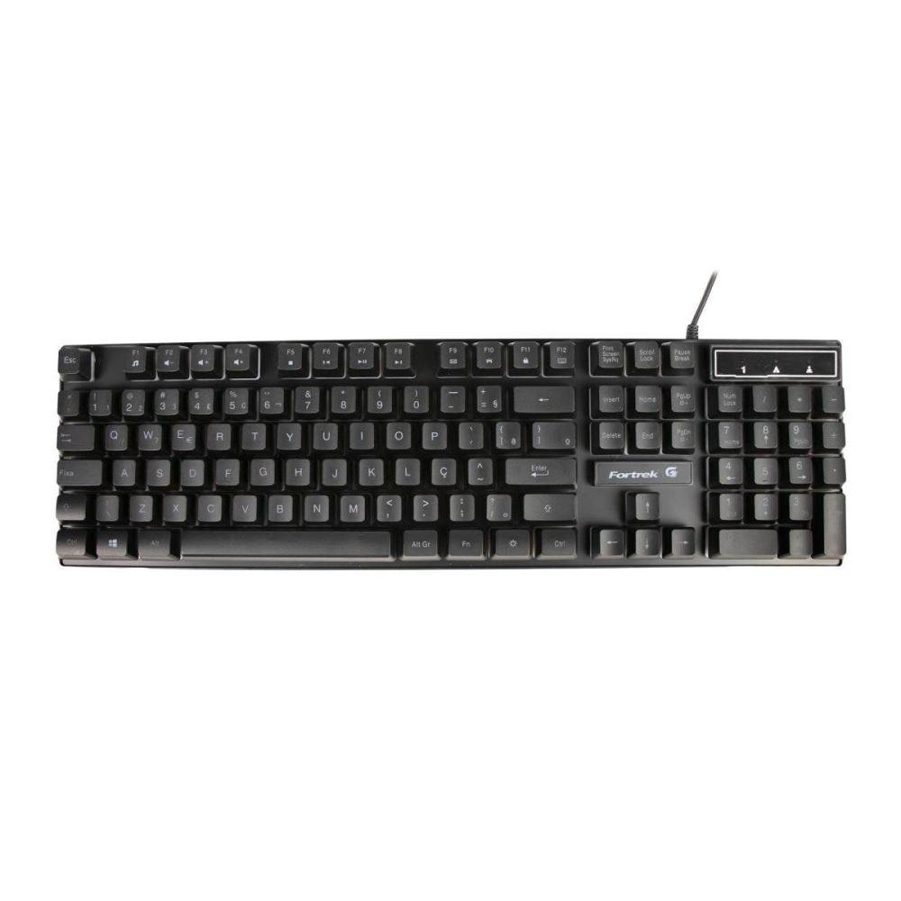Teclado Gamer Multimidia Fortrek BlackFire New Preto